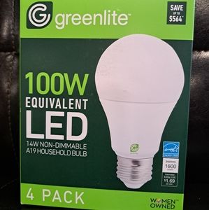 New in box Green Lite 100w Equivalent LED Lightbulbs